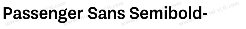 Passenger Sans Semibold字体转换